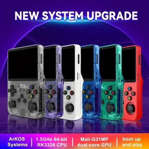 WUDS R36S Retro Handheld Gaming Console - Linux System, 3.5 inch IPS Screen, 3000mAH Battery, 64G TF Card, Gaming Stuff, ABS, Unique Cool Gifts for Teen Boys Stuff, Handheld Games Console for Phones & Electronics Category