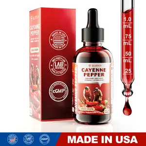 Cayenne Pepper Drops Premium Liquid Supplement with Vitamin D3 50mcg K2 100mcg Berberine Ginseng Red Beet for Heart Health Bone Strength Immunity Antioxidants & Blood Flow Made in USA