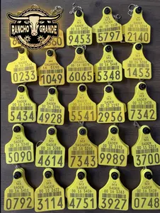 Original Cow Tag Western Keychain