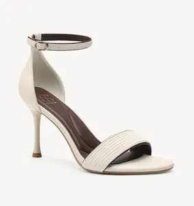 VibeStrap Single-Band Round Toe Heeled Sandal