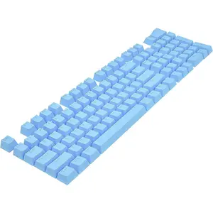 Mechanical Keyboard Keycaps, 104-Key ABS Key Caps (Light Blue)