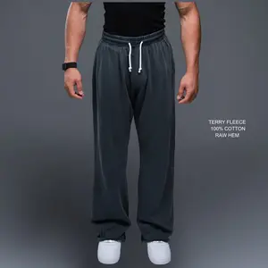 EKKO Terry Fleece 100% Cotton Raw Hem Sweatpants 365 GSM
