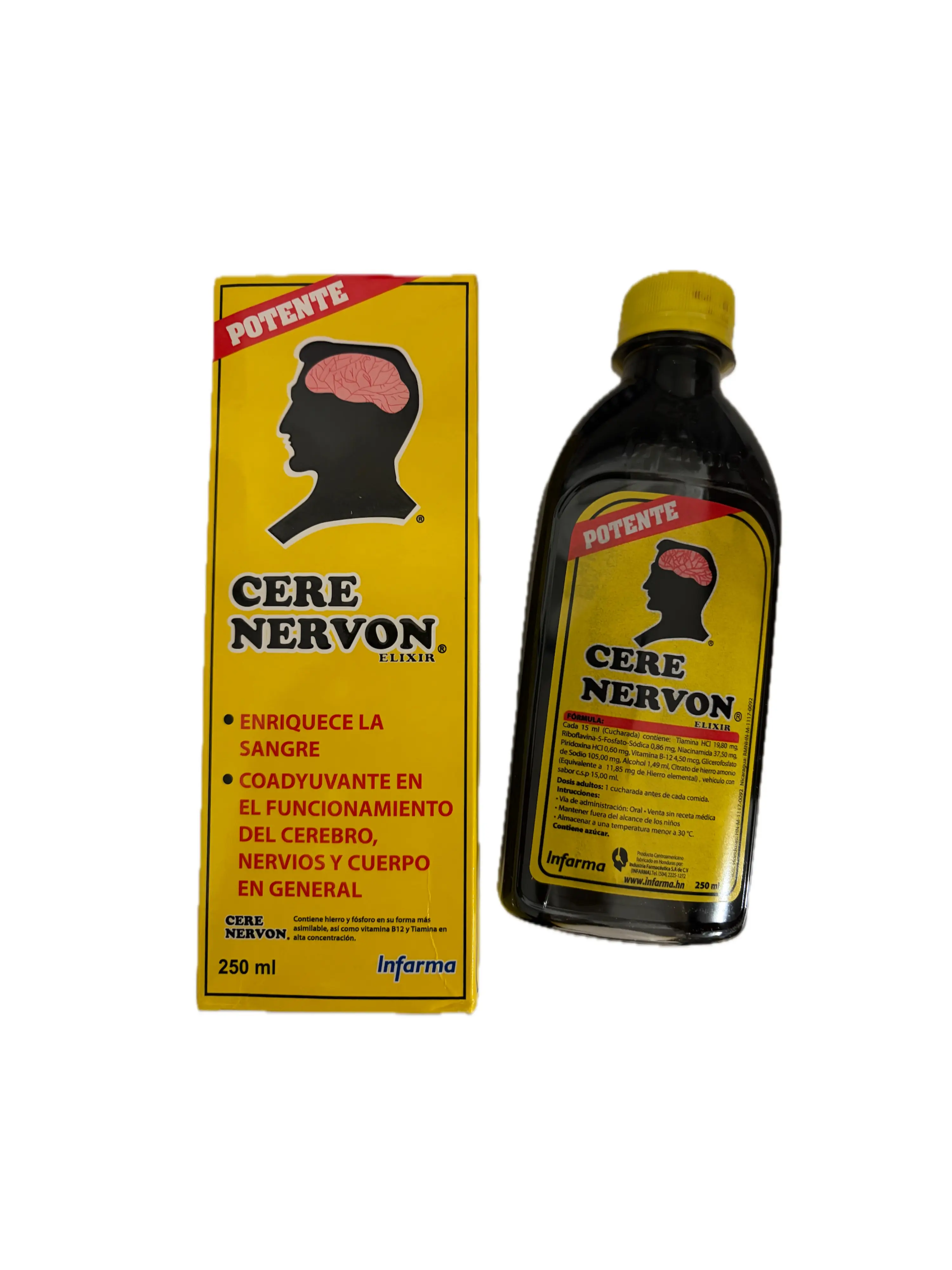 Cerenervon Jarabe - El Original desde Honduras - Syrup Presentation Iron Vitamin Supplement
