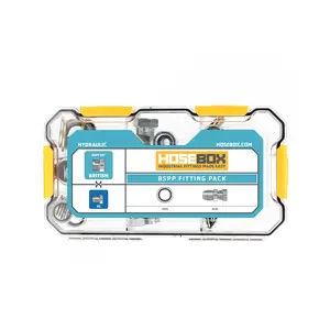 Hosebox BSPP Female JIC & BSPP Seals Fitting Pack for Reliable Hydraulic Connections Durable Case Essential for Repair and Maintenance