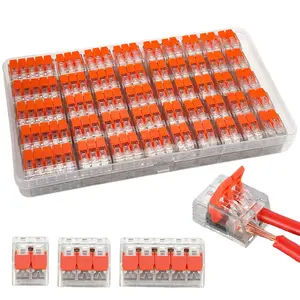 90pcs/35pcs Wire Quick Connectors, Lever Type DIY Cable Connectors (28-12 Awg), 2/3/5 Port Push-In Electrical Terminal Blocks, Solderless Connectors