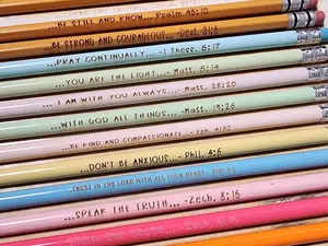Pencils with Scripture School
