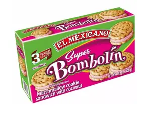 El Mexicano Super Bombolin Marshmallow Cookies sandwich with Coconut