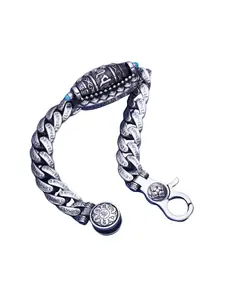 New Unique Design Men's Fashion Vintage Six-Word Mantra Bracelet, Personalized Keychain, Men's Jewelry, Stylish Accessory