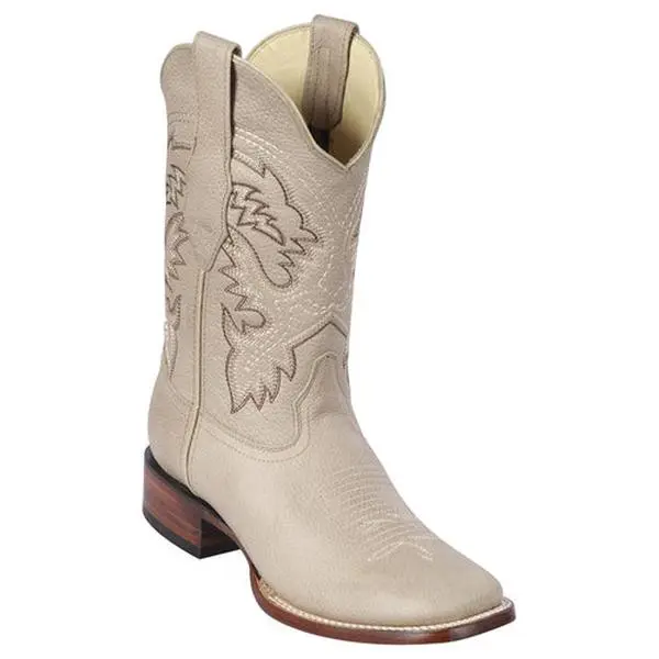 8222709- Los Altos Men's Wide Square Toe Boots Grisly Skin Pomex