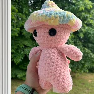 Hand Crocheted Quinn Mushroom - Quinn Mushroom Plushie