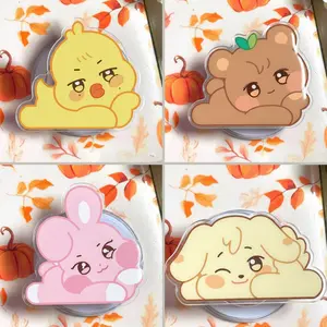 [Rosette Grip] Kpop Treasure Crew MagSafe Phone Grip for iPhone – Cute Plush Character Magnetic Grip Stand