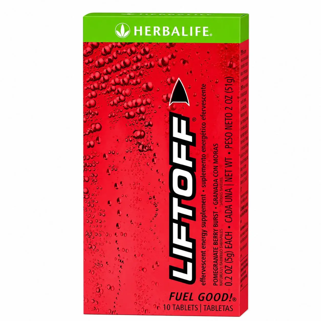 Herbalife Liftoff Pomegranate Berry Burst Effervescent Tablets – Pomegranate Berry Flavor with B Vitamins, Vitamin C & Panax Ginseng