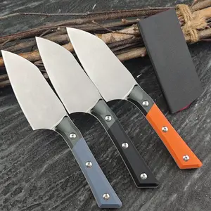 8.78 Inches Full Tang Hunting Fixed Blade Knife - High Hardness D2 Tool Steel G10 & Aluminum Handle - Everyday Carry Cutlery for Camping Hiking Picnicing