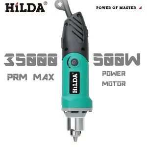 HILDA 500W Rotary Tool Kit 6 Variable Speed 176pcs Accessories Set for Crafting Projects DIY Creations 35000 RPM Max Power Motor