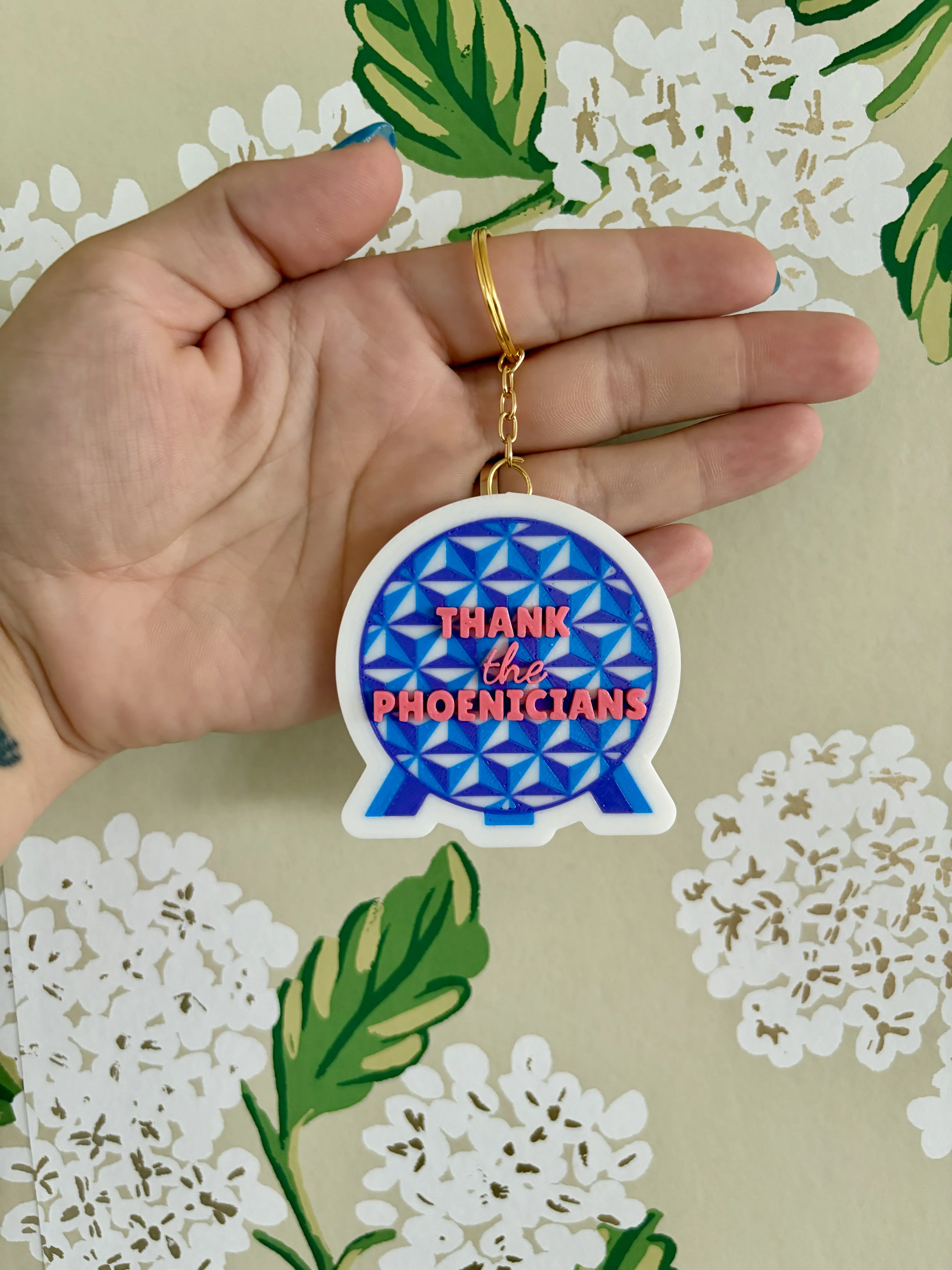 Thank the Phoenicians Keychain - Theme Park Inspired Accessory