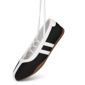 [Tigeridea]Sneakers for Women Comfortable Business Casual Tennis Shoes Lightweight Lace Up Ballet Flats Footwear Women's Fashion Retro Mary Jane Sneakers Flatform