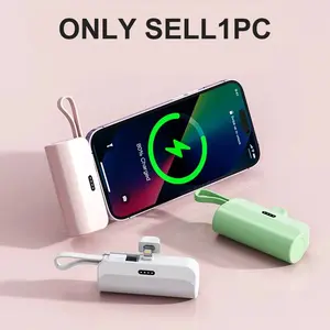 Portable Wireless Multifunctional Power Bank 5000mah, Compact Design, USB Input, Large Capacity, Lithium Ion Battery, Compatible with Smartphone, iPhone and Android Devices