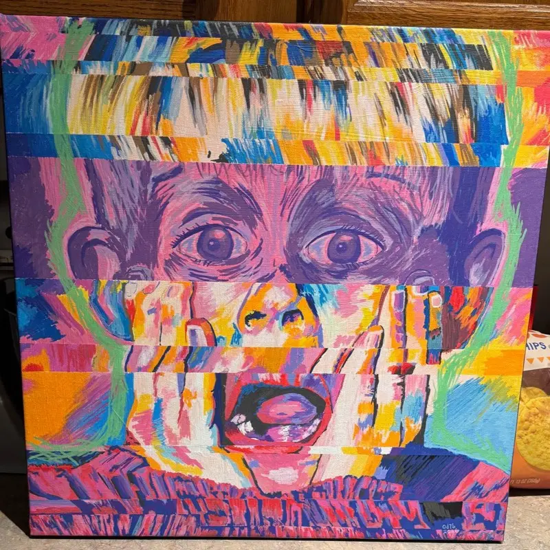"KEVIN!" Original Hand-Painted Artwork - Unique Wall Decor for Home Living Spaces