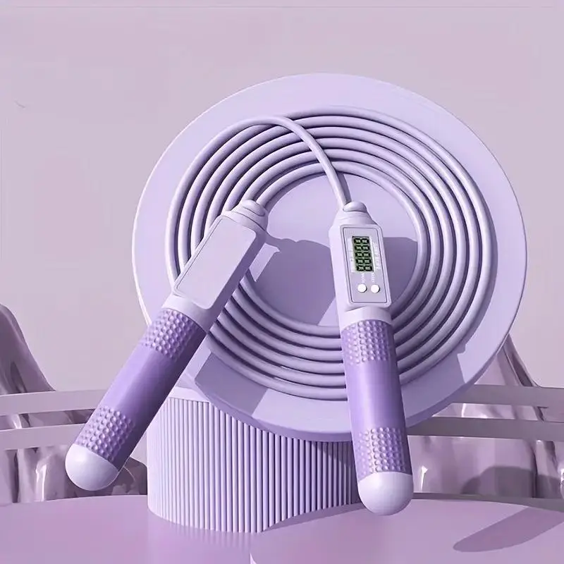 Skipping Rope with Counting Display, Fat Burning Jump Rope, Weight Bearing Rope, Fitness Equipment for Home Gym Workout, Exercise Equipment