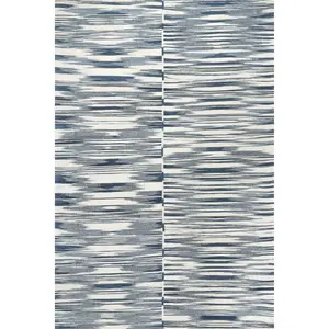 Reba Handmade Abstract Striped Wool-Blend Flatweave Area Rug