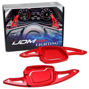 iJDMTOY Sports Red CNC Billet Aluminum Large Paddle Extensions For Audi 2019/2020-up A6 A7 A8 S4