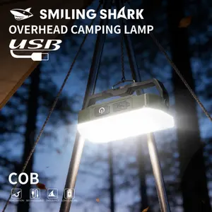 【LY-8350】SmilingShark Stepless Dimming COB Various Modes Type-C Rechargeable Portable Hook Design Camping Hiking Outdoor Essentials Lantern Light