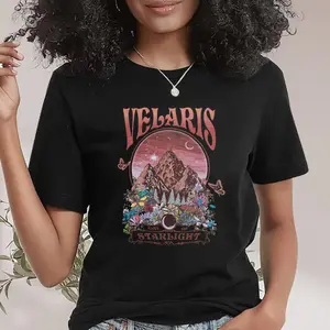 Vintage Velaris Shirts Women City of Starlight Shirt Book Fan Gift Summer Casual Shortsleeve Cotton T-Shirt