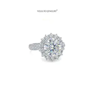 Platinum-Plated Moissanite Adjustable Ring, 2.0 Carat Total Weight – Pear Cut, High Fire, High Clarity Real-Life Display