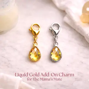 Liquid Gold Breastfeeding Charm for Mama’s Mate | Milk Drop Nursing Necklace Add On | Postpartum Keepsake | New Mom Gift