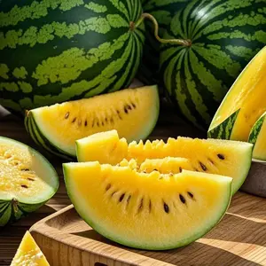 Ice Cream Yellow Heart Watermelon Seeds Thin Skin Early Maturing Super Sweet Special Small Phoenix 8424 High-Yield Fruit for All Seasons