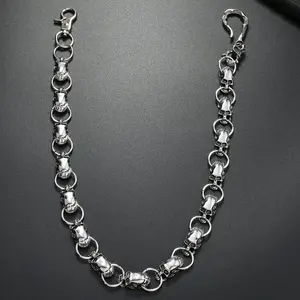 Heavy Skull-Link Wallet Chain