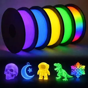 Filajoy3d 1.75mm 250g Pla Filament Set, Glow-In-The-Dark Material, Compatible with Most Fdm Printers, Economical Pack of Four Rolls