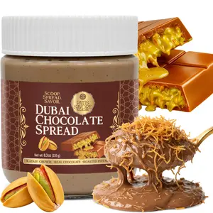 Dubai Chocolate Spread with Kataifi Pistachio Cream – 8.3oz Luxurious Middle Eastern Chocolate Delight – Rich, Creamy Texture, Premium Gourmet Gift