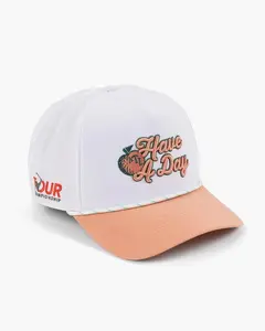 Tour Championship x Breezy Golf Have A Day Peaches Rope Hat - Adjustable Snapback, Premium Embroidery, Breathable Cotton Blend, Limited Edition Golf Cap