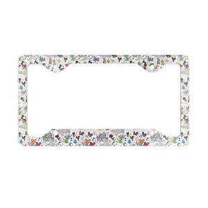 Magical Mouse -themed Metal License Plate Frame - Cute Fairytale Car Decor