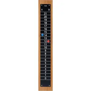Steel Scoreboard Nailed on a Beech Board with Magnetic Score Keepers for Cornhole and Other Games (17" H x 2.75" W)