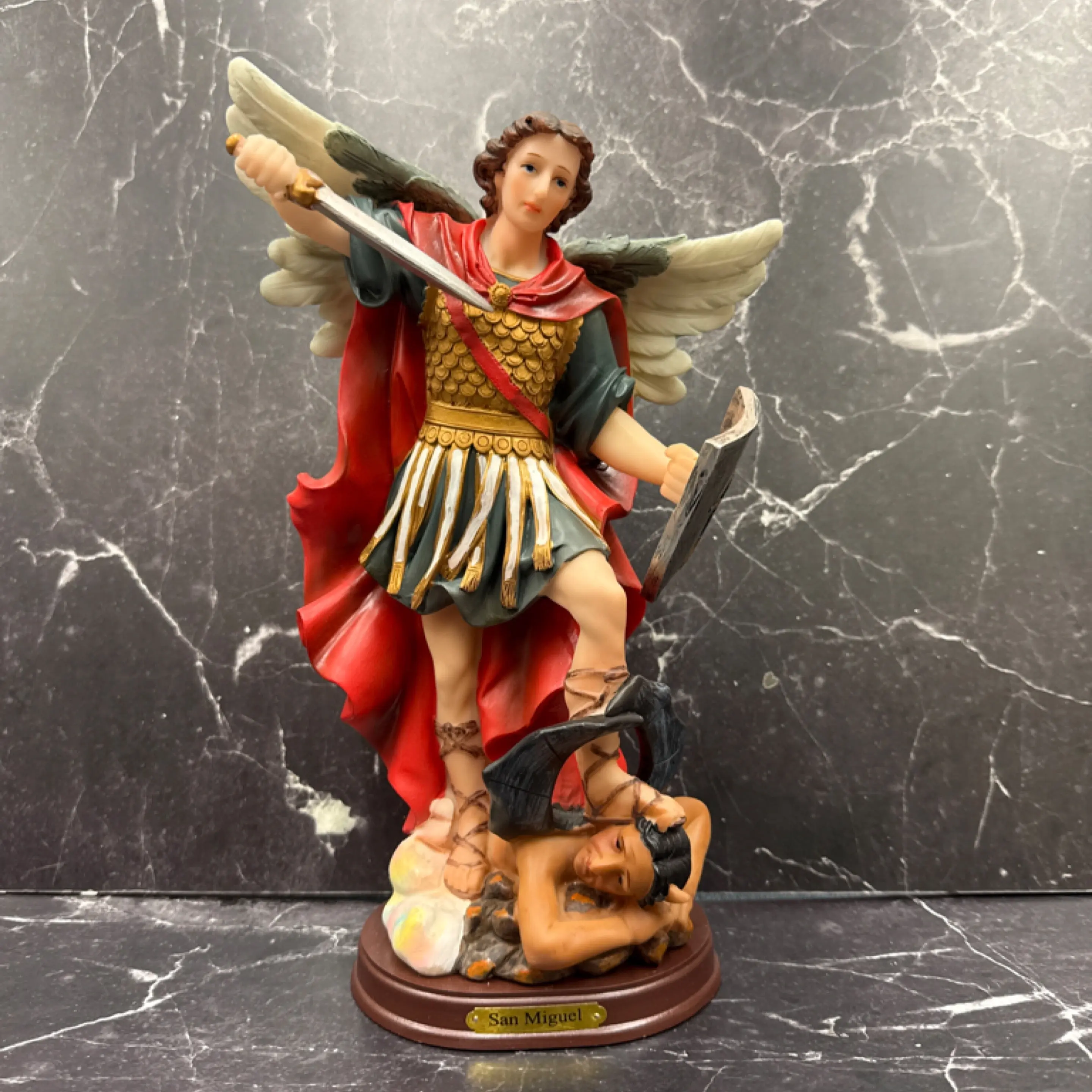 12" San Miguel Archangel Statue