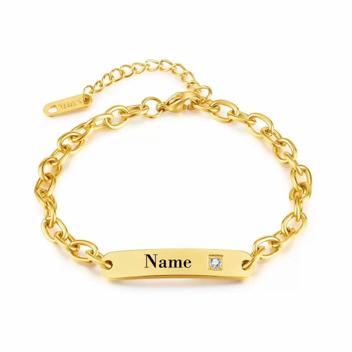 Personalized Name Bracelet Custom Engraved Gift Personalized Name Bracelet Custom Engraved Gift