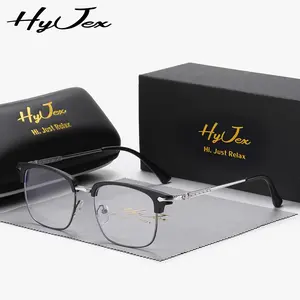 HyJex Unisex Anti-Blue Light Glasses with Clear Lenses Timeless Collegiate-Inspired Eyewear for Study Sessions and Campus Life