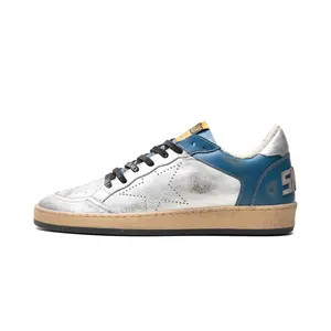 BALL STAR SHINY LEATHER AND LAMINATED UPPER SHINY LEATHER TOE TONGUE AND HEEL LAMINATED SPUR SKATE S "BLUE IVORY"