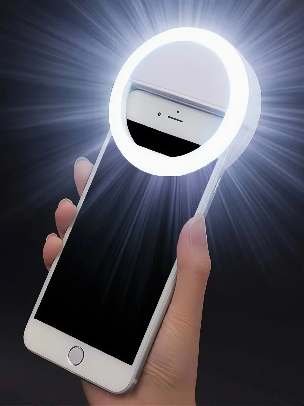 Light Ring - Adjustable LED Selfie Ring Light for Smartphones - 28 LED Beads, 3 Brightness Levels, USB Rechargeable, Universal Clip for Mobile/Tablet, Portable Beauty Lighting for Content Creators,  Remote Cellphone Accessory, Led Light