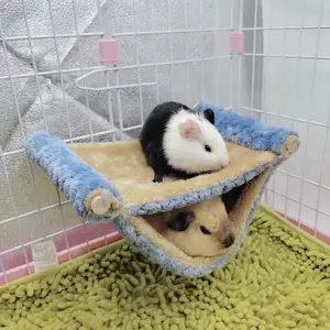 Guinea Pigs Hamster Warm Hammock Honey Possum Squirrel Hanging Nest Bed Gold Silk Bear Chinchillas Jumping Pet Toy