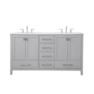 Irene Double Bathroom Vanity Gray
