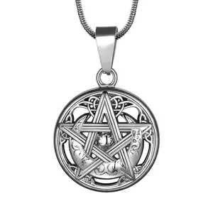 Pentacle necklace: silver