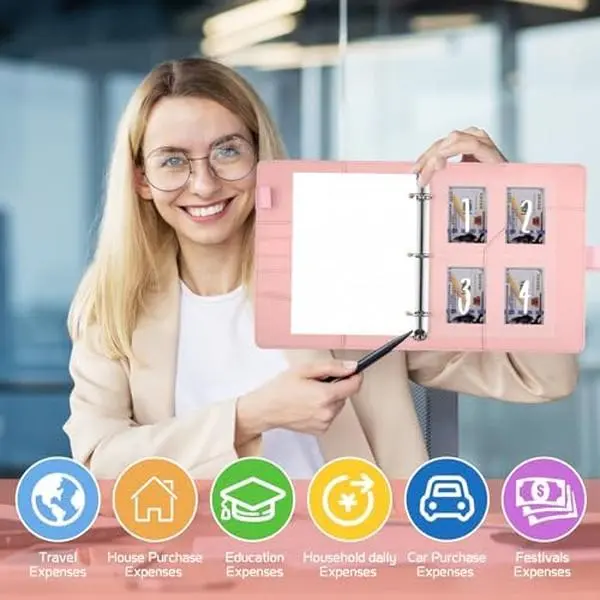 GoalBinder Pro: $5,050 Savings Challenge Binder, Deluxe Edition, Comprehensive Budgeting & Saving System, High-Capacity Reusable Money Challenge Binder, Dynamic Financial Management with Durable PVC Envelopes