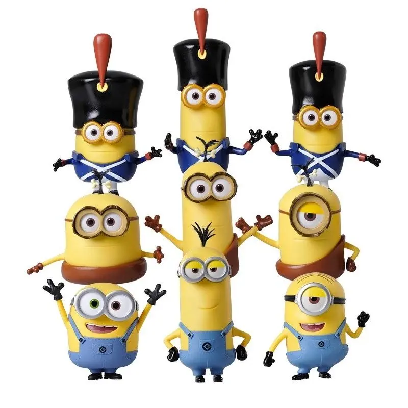 Minions Static Character Figurine Set (Kevin, Bob) - Unisex Family Collectibles, Well-Made Movie Peripheral Toys, Fashionable Office Desktop Ornaments, Perfect Holiday Gift Decorations