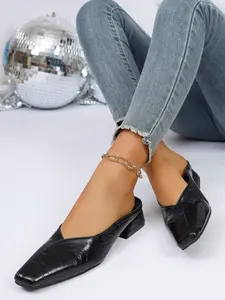 Women's Korean Style Half Slipper Sandals, Square Toe Flat Footwear, One-Step Mules Summer Outdoor Shoes, New Arrival 2026, Walking Shoes