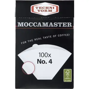 Technivorm Moccamaster #4 White Paper Filters, 100-Count per Box