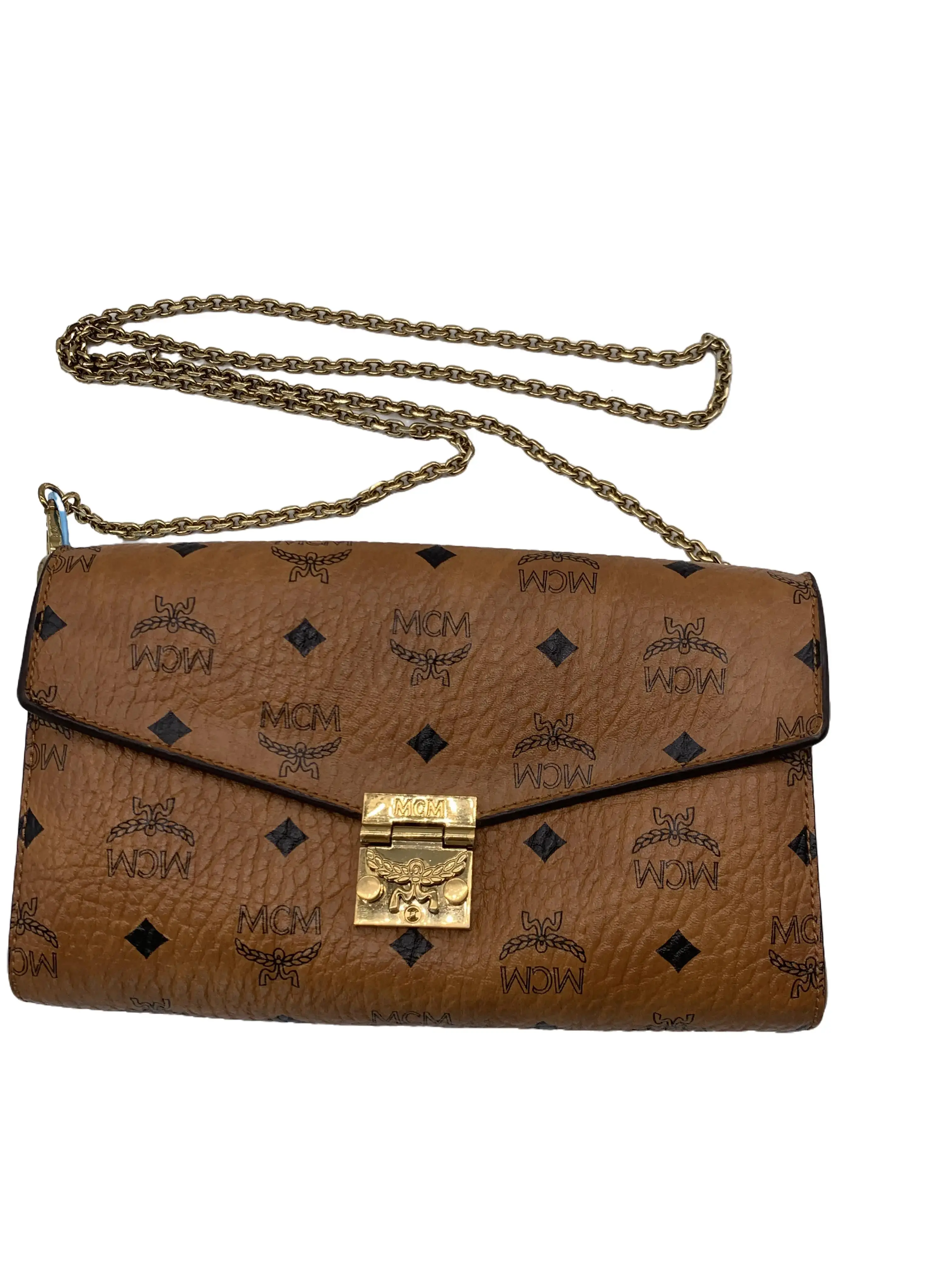 Pre-owned MCM Monogram Envelope Chain Crossbody Bag/ee07518062/8062
