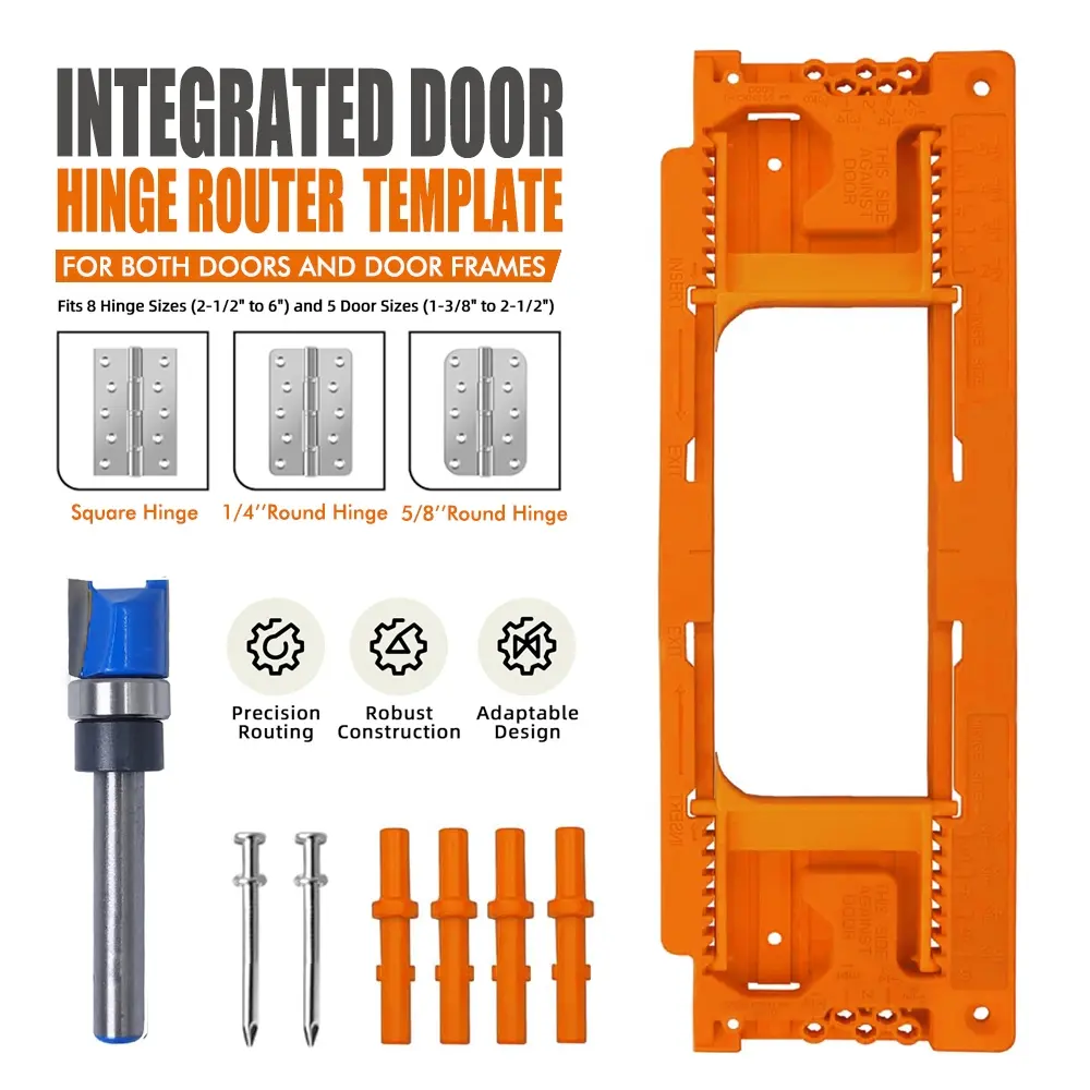 Hinge Door Lock Hole Locator, Hinge Door Installation Kit, Precision Alignment Tool for Doors, Easy Install Hardware Accessory, Adjustable Door Hinge, Hinge Router, Routing